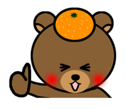mandarin bear & strawberry rabbit sticker #134106