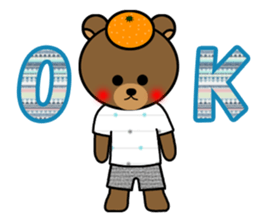 mandarin bear & strawberry rabbit sticker #134109