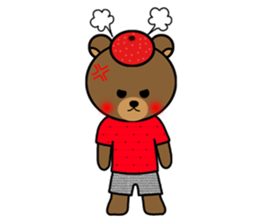 mandarin bear & strawberry rabbit sticker #134112