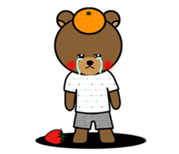 mandarin bear & strawberry rabbit sticker #134113