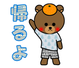 mandarin bear & strawberry rabbit sticker #134114