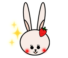 mandarin bear & strawberry rabbit sticker #134116