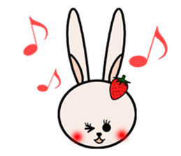 mandarin bear & strawberry rabbit sticker #134117