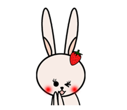 mandarin bear & strawberry rabbit sticker #134121