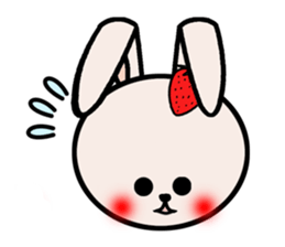 mandarin bear & strawberry rabbit sticker #134125