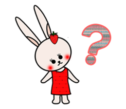 mandarin bear & strawberry rabbit sticker #134130