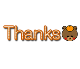 mandarin bear & strawberry rabbit sticker #134138