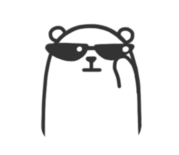 Black Joke Bear sticker #136938