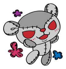 Zetsu - Little devil teddy bear sticker #139356