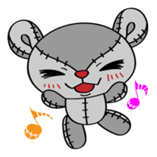 Zetsu - Little devil teddy bear sticker #139357