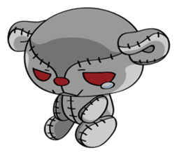 Zetsu - Little devil teddy bear sticker #139369