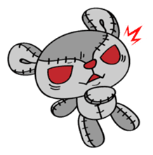 Zetsu - Little devil teddy bear sticker #139379