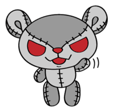 Zetsu - Little devil teddy bear sticker #139380