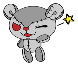 Zetsu - Little devil teddy bear sticker #139382