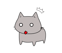 Grey Cat sticker #140490