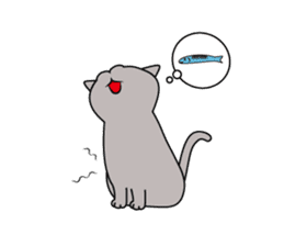 Grey Cat sticker #140501