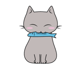 Grey Cat sticker #140502