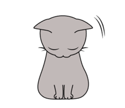 Grey Cat sticker #140508