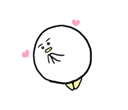 Dango Penguin(White, round penguin) sticker #142207