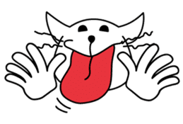 free and big mouth cat "IYANEKO" sticker #142575