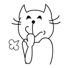 free and big mouth cat "IYANEKO" sticker #142577