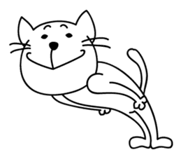 free and big mouth cat "IYANEKO" sticker #142580
