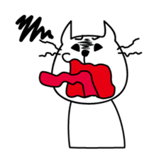 free and big mouth cat "IYANEKO" sticker #142581