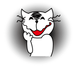 free and big mouth cat "IYANEKO" sticker #142582