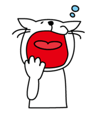 free and big mouth cat "IYANEKO" sticker #142587