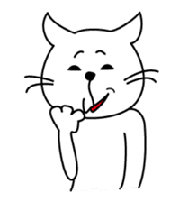 free and big mouth cat "IYANEKO" sticker #142588