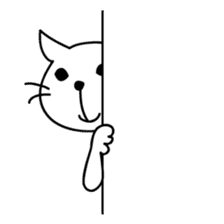 free and big mouth cat "IYANEKO" sticker #142589