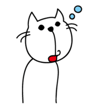 free and big mouth cat "IYANEKO" sticker #142595