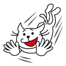 free and big mouth cat "IYANEKO" sticker #142597