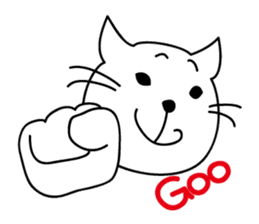 free and big mouth cat "IYANEKO" sticker #142607