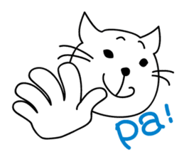 free and big mouth cat "IYANEKO" sticker #142609