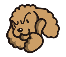 Dog Stamp vol.1 Poodle (Beige) sticker #142892