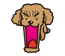 Dog Stamp vol.1 Poodle (Beige) sticker #142896