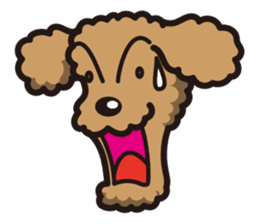 Dog Stamp vol.1 Poodle (Beige) sticker #142897