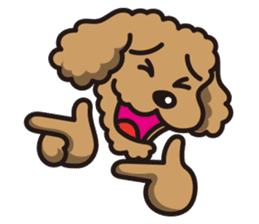 Dog Stamp vol.1 Poodle (Beige) sticker #142898