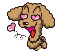 Dog Stamp vol.1 Poodle (Beige) sticker #142899