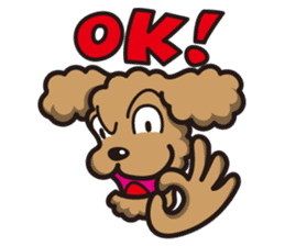 Dog Stamp vol.1 Poodle (Beige) sticker #142919