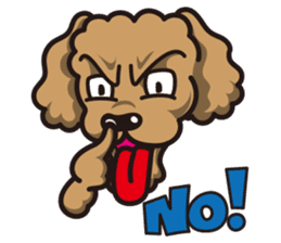 Dog Stamp vol.1 Poodle (Beige) sticker #142920