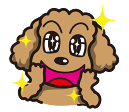 Dog Stamp vol.1 Poodle (Beige) sticker #142928