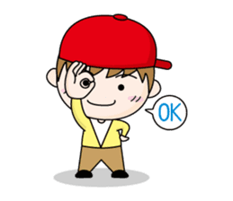 Mr. Lupi and The Boy Wears Red Hat sticker #143435