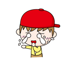 Mr. Lupi and The Boy Wears Red Hat sticker #143439