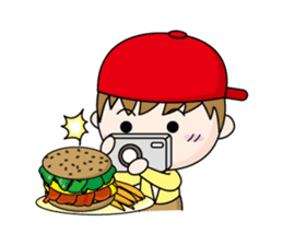 Mr. Lupi and The Boy Wears Red Hat sticker #143442