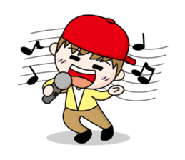 Mr. Lupi and The Boy Wears Red Hat sticker #143443