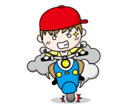 Mr. Lupi and The Boy Wears Red Hat sticker #143444