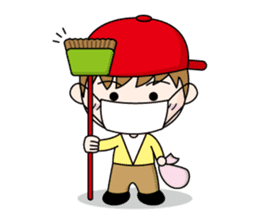 Mr. Lupi and The Boy Wears Red Hat sticker #143447