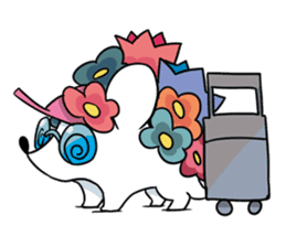 Flower Hedgehog's Stamp sticker #144716